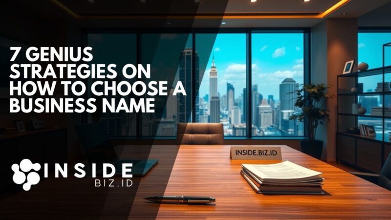 7 Genius Strategies on How to Choose a Business Name